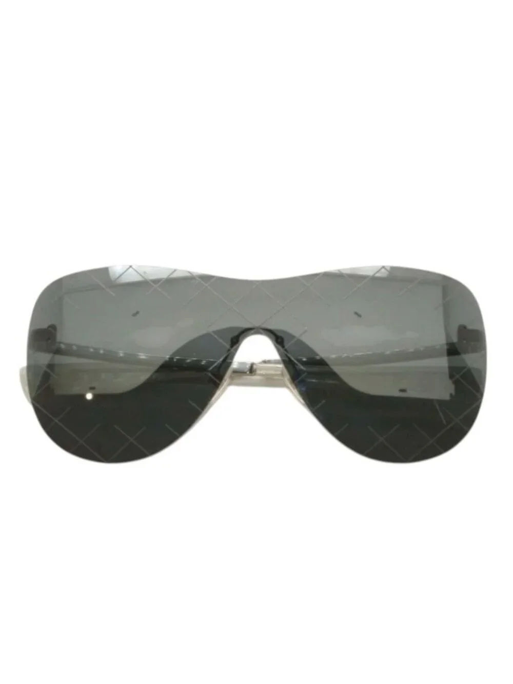 Chanel Rimless Sunglasses Eyewear CC Logo Black